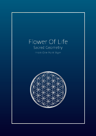 Flower of Life - Silver Blue