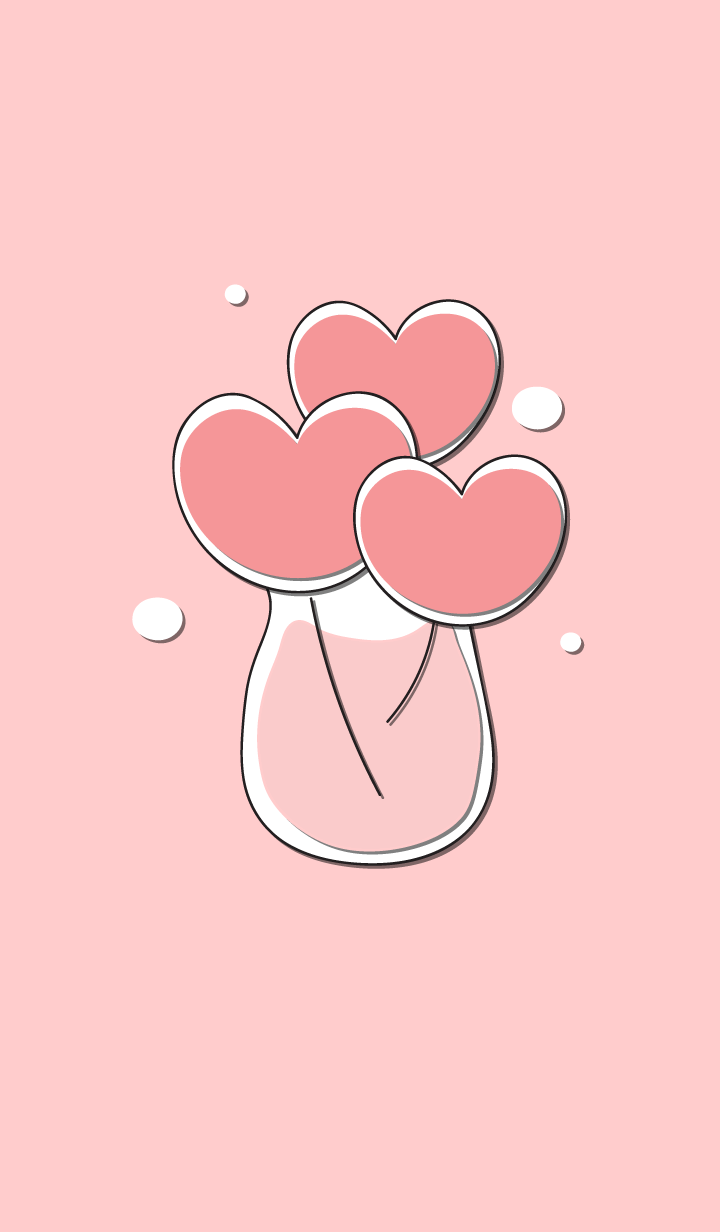 Heart flower in the vase 22