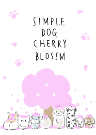simple Various dogs Cherry blossom.