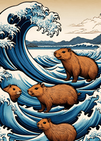 Ukiyo-e - Capybara 3c8F5E