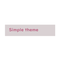 Easy to use and simple theme