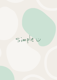 Simple3color Organic Circle Green3 Japan