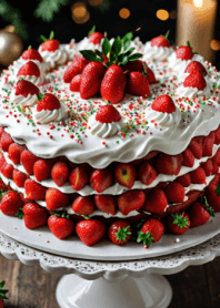 Christmas strawberry cake-I LOVE CAKE
