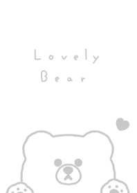 Popping Bear(line)/wh gray