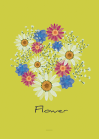 Black Yellow : Pressed flower theme