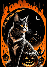halloween cat 8059B3