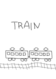幼児風手書き電車