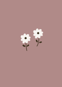 Dull pink and flowers. adult.