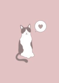 BLACK AND WHITE CAT - Pink gray -