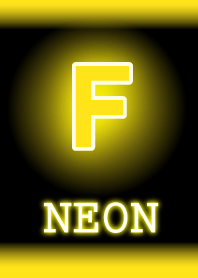 【F】イニシャル ネオン 黄色