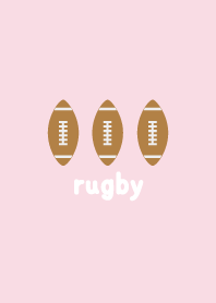 Rugby three balls pink