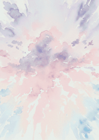 紫粉藍簡約插畫