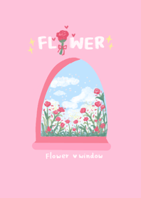 Flower&Window| 02 (Pink)