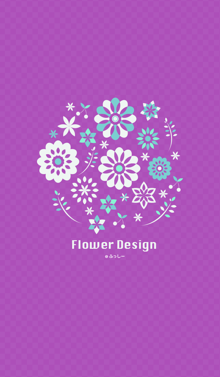 [LINEThemeFactory]Flower Design -purple-