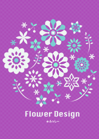 [LINEThemeFactory]Flower Design -purple-