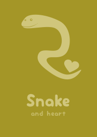 Snake & heart Pale mustard