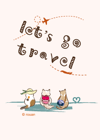 Three cats_Cat back (Travel the world)jp