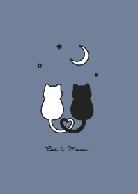 貓與月亮 / gray blue