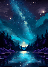 Beautiful starry night view#1642