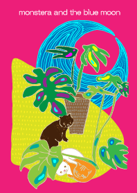 monstera and the blue moon