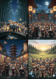 stampAI-ninja animals-aIJqXq