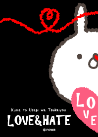 ペア着せかえ LOVE&HATE【うさぎ】ブラック