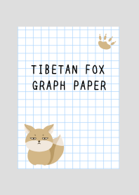 TIBETAN FOX GRAPH PAPER-GREY