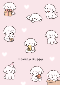 pink Warm Hearts and Puppies 03_2