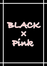 Simple Black x Pink-Basic BLACK