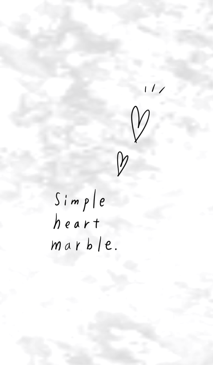 Simple heart marble gray