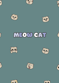 neko head2 - cadet blue