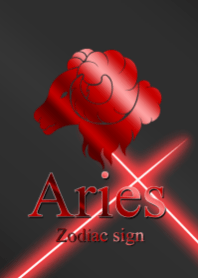 Zodiac signs Aries Red Black2