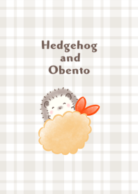 Hedgehog and Obento Plaid -beige-