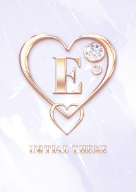 [ E ] Heart Charm & Initial  - Purple 1