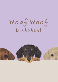 Woof Woof - dachshund - LAVENDER