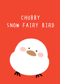 CHUBBY SNOW FAIRY BIRD-REDj