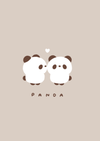Panda friends -beige