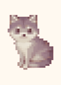 たぬきのドット絵のきせかえ Brown 04