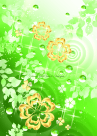 2023ラッキーカラー緑&幸運黄金クローバー