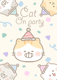 Cat on party!