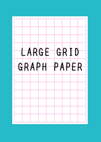 LARGE PINK GRID GRAPH PAPER-TURQUOISE