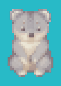 Koala Pixel Art Theme  Green 06