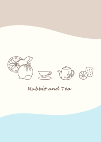 Rabbit and Tea* -blue- wave
