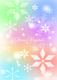 Rainbow snow crystal