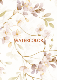 Watercolor-Small brown flower 78