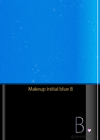 Makeup initial blue B