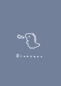 ゆるい恐竜 /白とブルーグレー