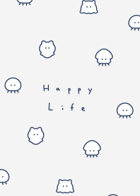 Marine Friends(pattern)/gray navy