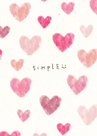 水彩 くすみカラー ハート11