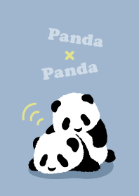 Cute Baby Panda - Dusty Blue